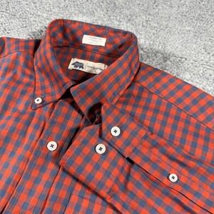 Onward Reserve Performance Button Shirt Mens Small Gingham Check Classic Fit